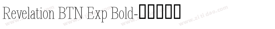 Revelation BTN Exp Bold字体转换